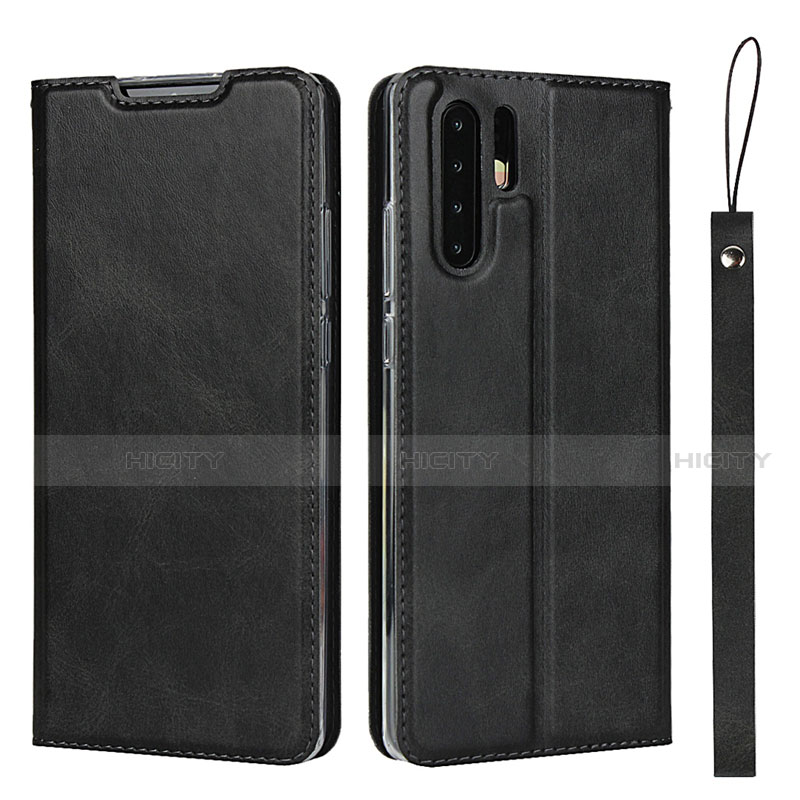 Coque Portefeuille Livre Cuir Etui Clapet T14 pour Huawei P30 Pro New Edition Noir Plus