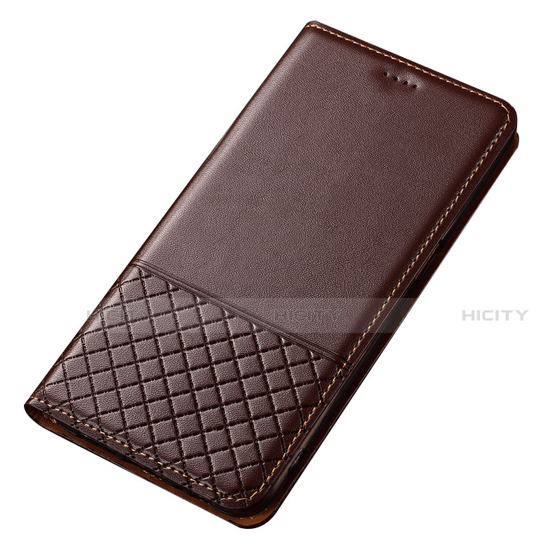 Coque Portefeuille Livre Cuir Etui Clapet T14 pour Xiaomi Redmi Note 8 (2021) Marron Plus