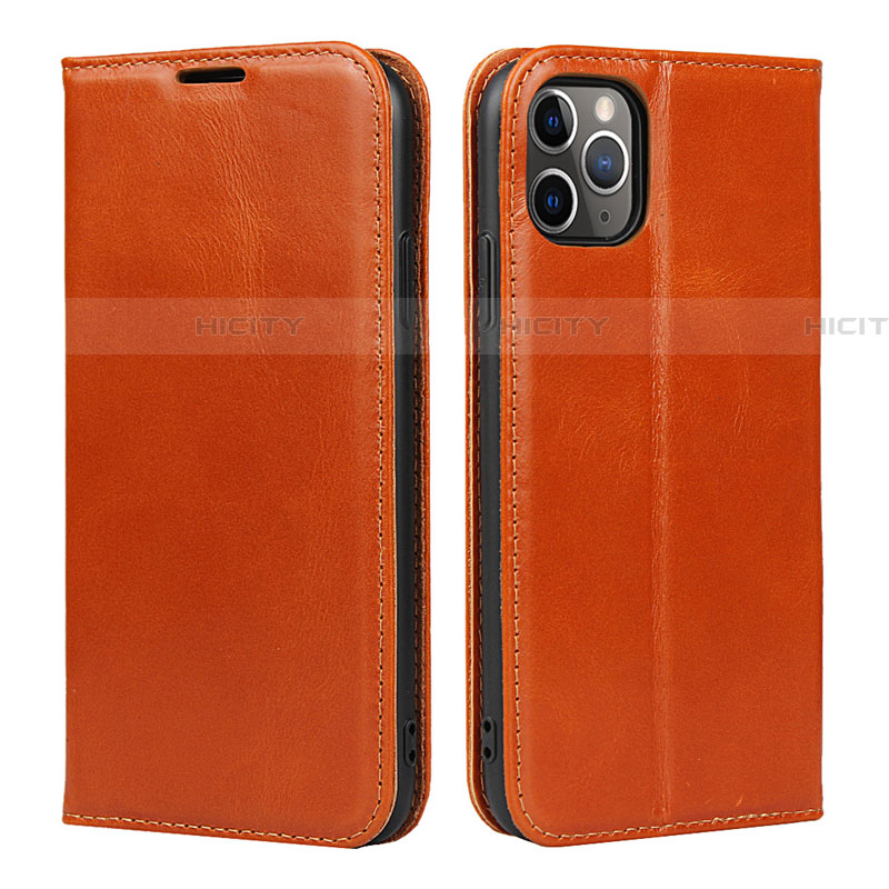 Coque Portefeuille Livre Cuir Etui Clapet T15 pour Apple iPhone 11 Pro Max Orange Plus