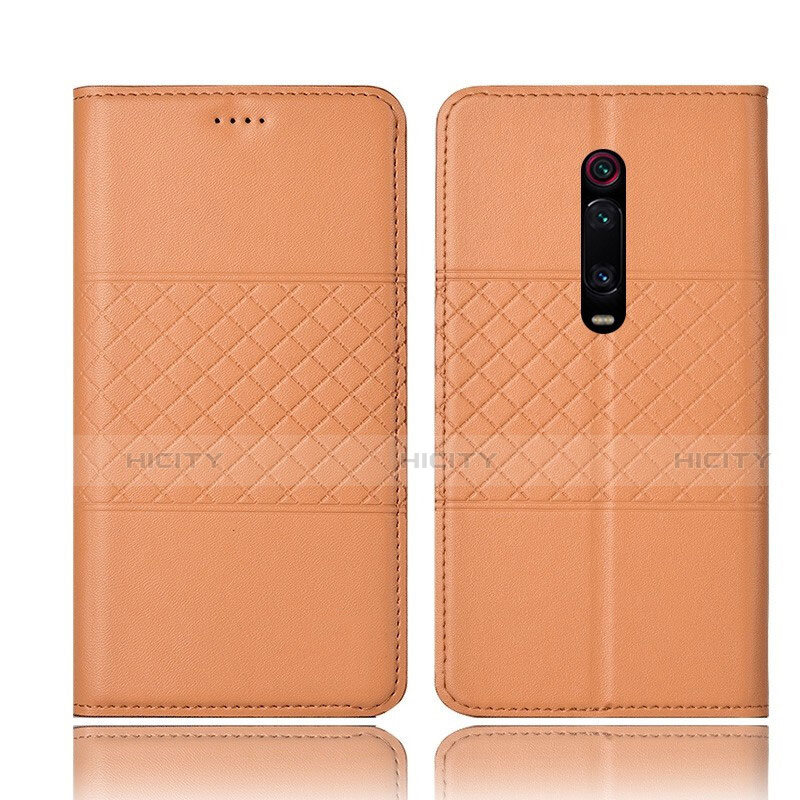 Coque Portefeuille Livre Cuir Etui Clapet T15 pour Xiaomi Mi 9T Orange Plus