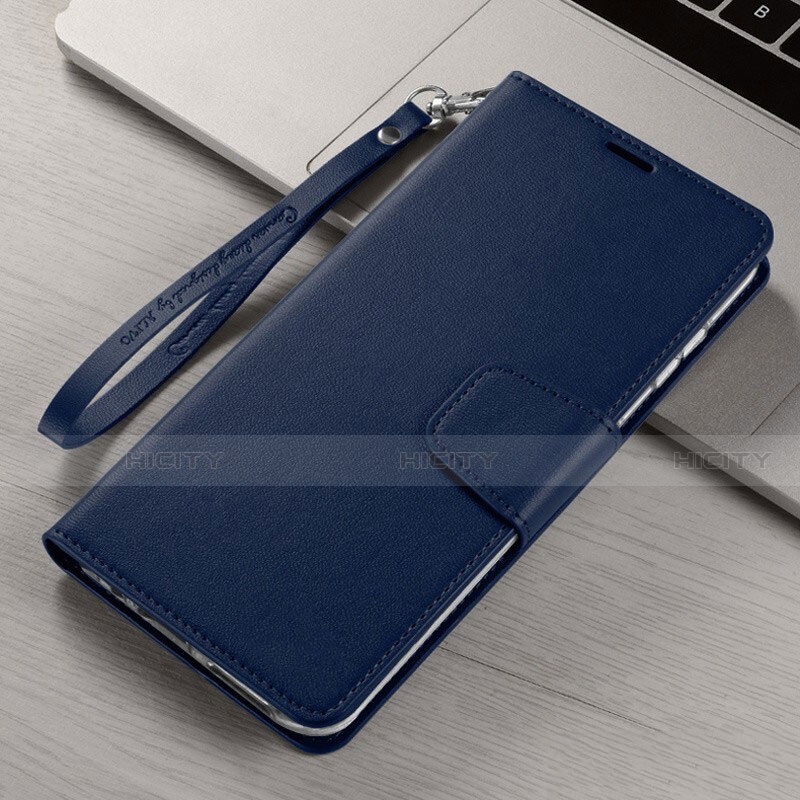 Coque Portefeuille Livre Cuir Etui Clapet T15 pour Xiaomi Mi Note 10 Pro Bleu Plus