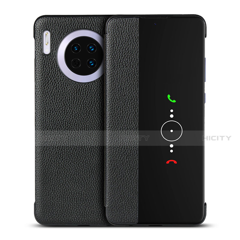 Coque Portefeuille Livre Cuir Etui Clapet T16 pour Huawei Mate 30 5G Noir Plus