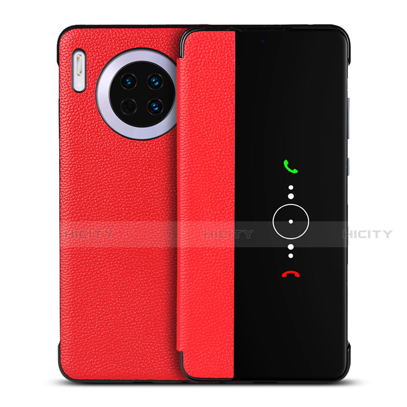 Coque Portefeuille Livre Cuir Etui Clapet T16 pour Huawei Mate 30 5G Rouge Plus