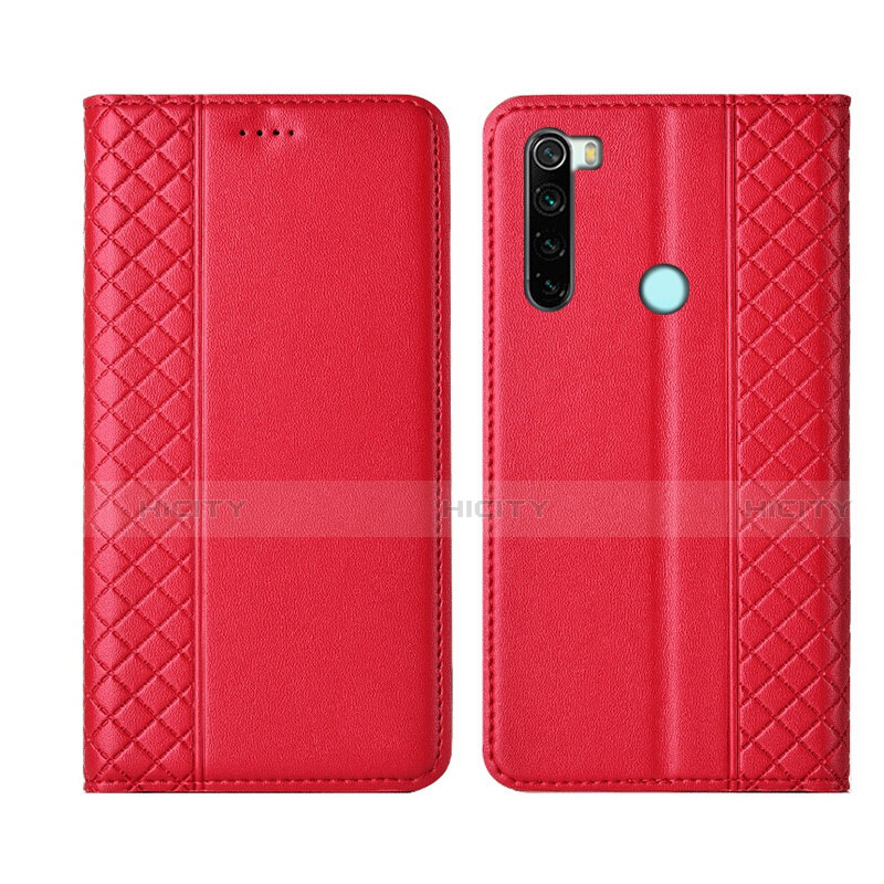 Coque Portefeuille Livre Cuir Etui Clapet T16 pour Xiaomi Redmi Note 8 (2021) Rouge Plus