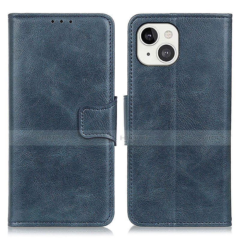 Coque Portefeuille Livre Cuir Etui Clapet T17 pour Apple iPhone 14 Bleu Plus