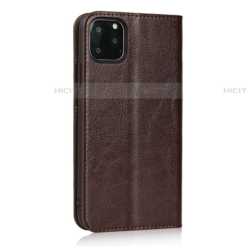 Coque Portefeuille Livre Cuir Etui Clapet T18 pour Apple iPhone 11 Pro Max Marron Plus