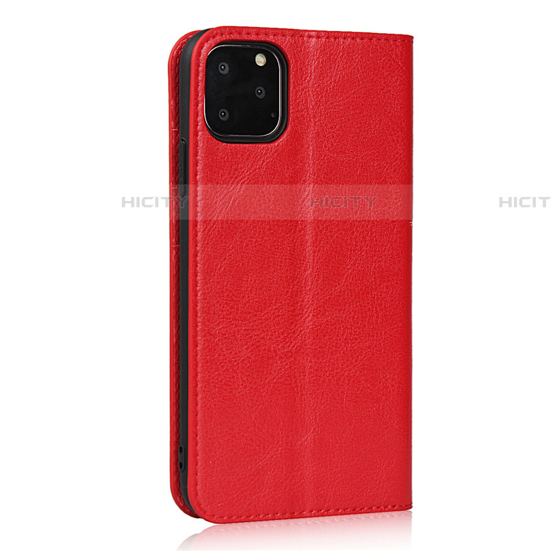 Coque Portefeuille Livre Cuir Etui Clapet T18 pour Apple iPhone 11 Pro Max Rouge Plus