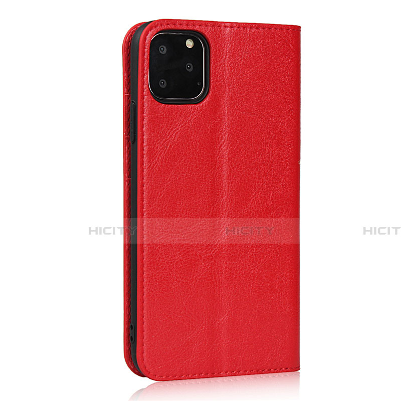 Coque Portefeuille Livre Cuir Etui Clapet T18 pour Apple iPhone 11 Pro Rouge Plus