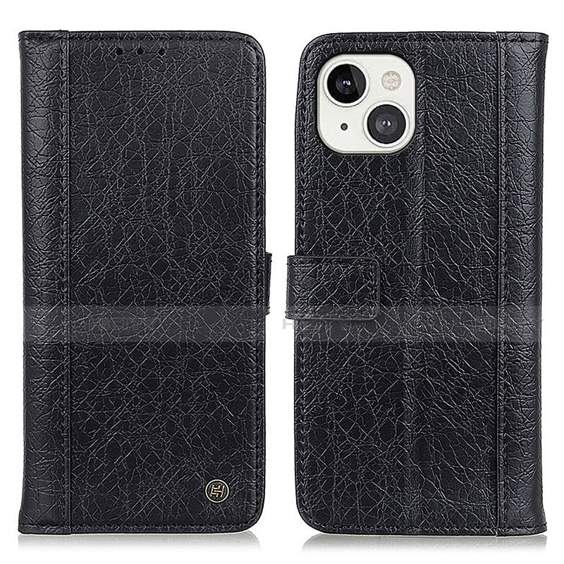 Coque Portefeuille Livre Cuir Etui Clapet T18 pour Apple iPhone 13 Noir Plus