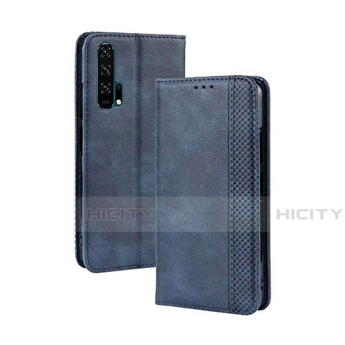 Coque Portefeuille Livre Cuir Etui Clapet T18 pour Huawei Honor 20 Pro Bleu Plus