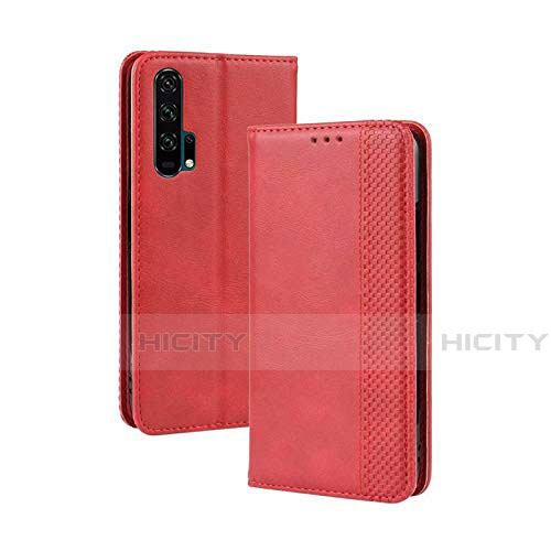 Coque Portefeuille Livre Cuir Etui Clapet T18 pour Huawei Honor 20 Pro Rouge Plus