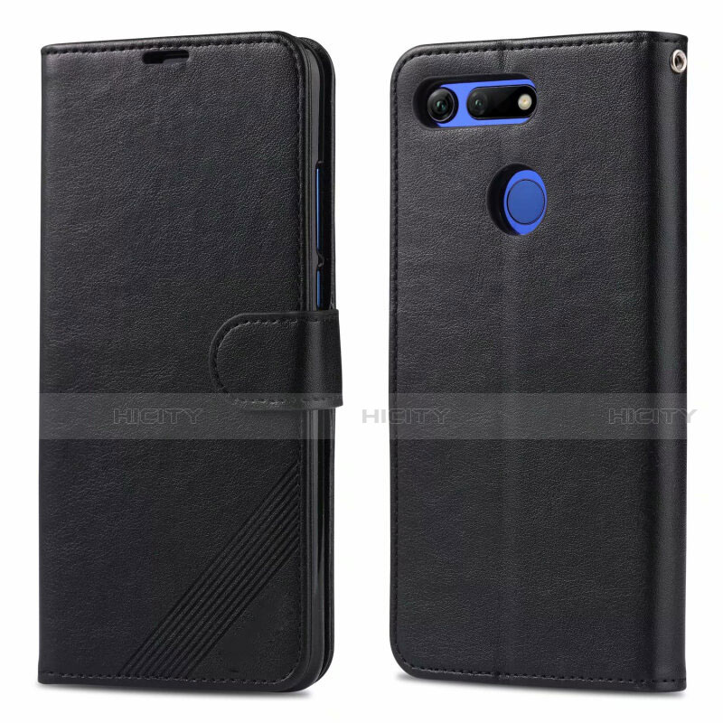 Coque Portefeuille Livre Cuir Etui Clapet T18 pour Huawei Honor V20 Noir Plus