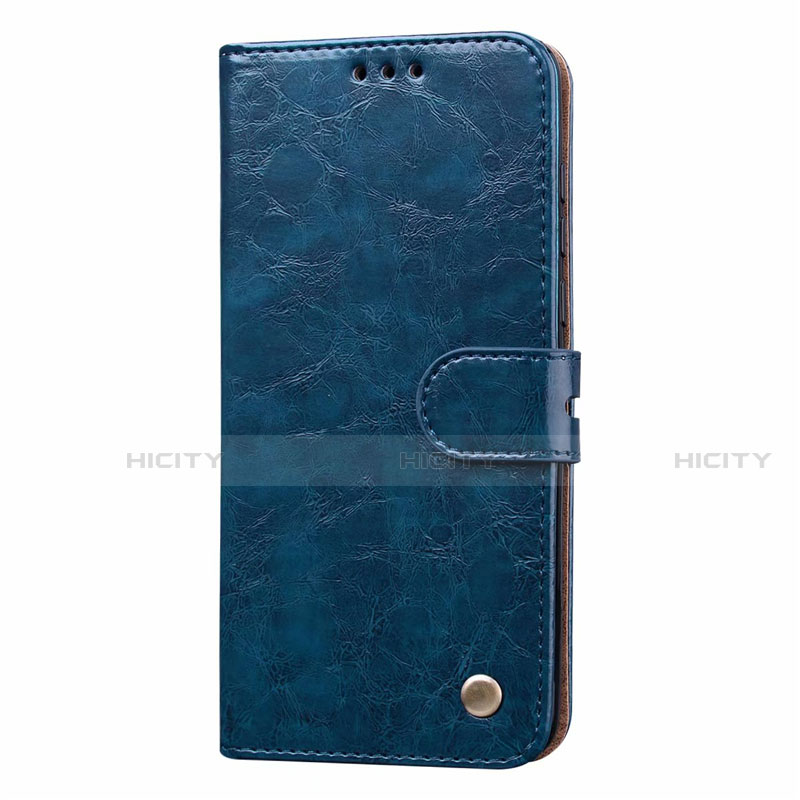 Coque Portefeuille Livre Cuir Etui Clapet T20 pour Huawei P40 Bleu Plus