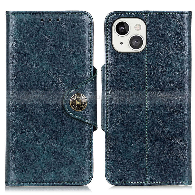 Coque Portefeuille Livre Cuir Etui Clapet T21 pour Apple iPhone 15 Bleu Plus