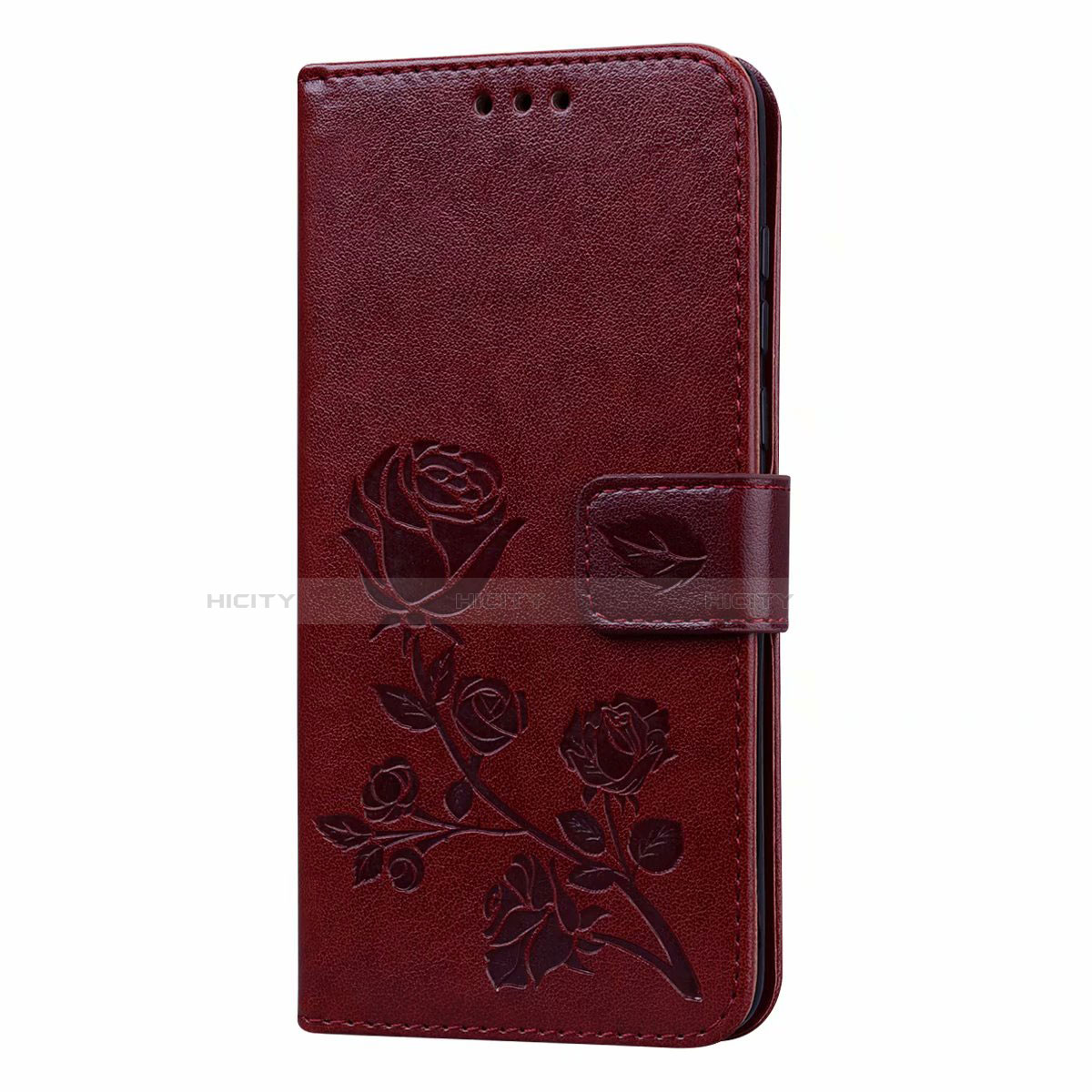 Coque Portefeuille Livre Cuir Etui Clapet T21 pour Huawei P40 Marron Plus