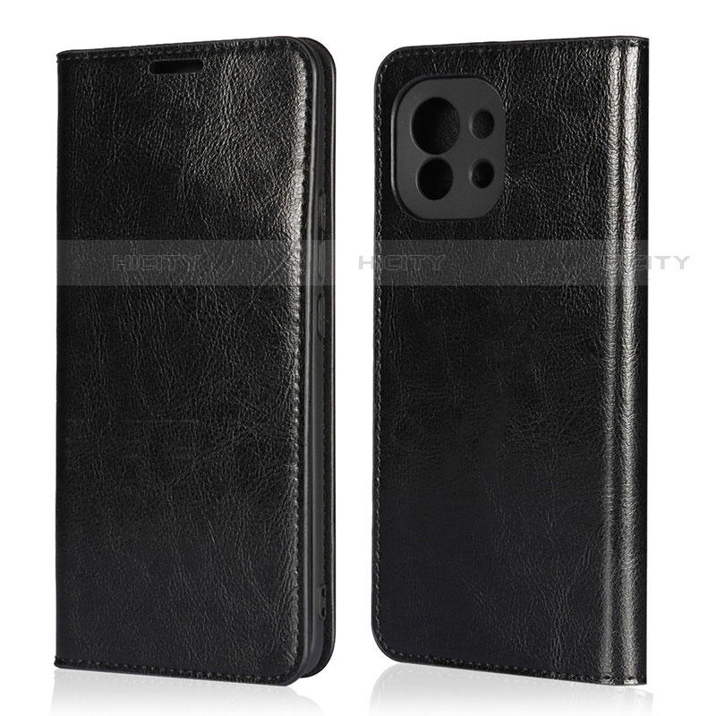 Coque Portefeuille Livre Cuir Etui Clapet T21 pour Xiaomi Mi 11 Lite 5G NE Noir Plus