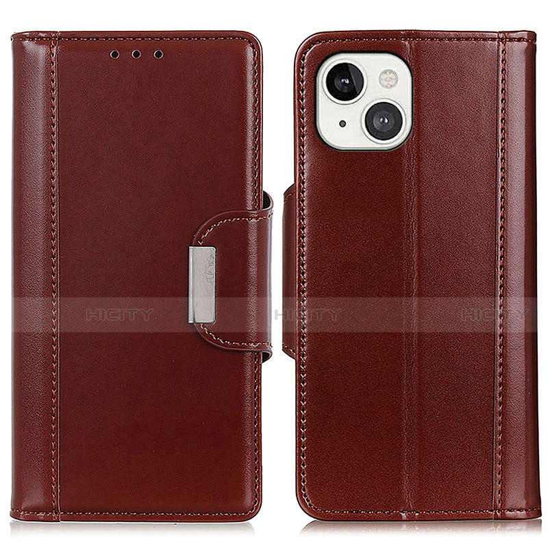 Coque Portefeuille Livre Cuir Etui Clapet T22 pour Apple iPhone 13 Mini Marron Plus