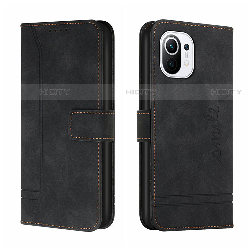 Coque Portefeuille Livre Cuir Etui Clapet T22 pour Xiaomi Mi 11 Lite 4G Noir Plus