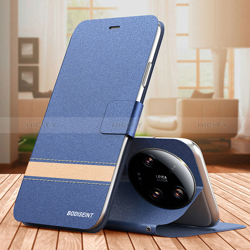 Coque Portefeuille Livre Cuir Etui Clapet TB1 pour Xiaomi Mi 13 Ultra 5G Bleu Plus