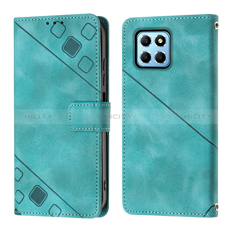 Coque Portefeuille Livre Cuir Etui Clapet Y01B pour Huawei Honor 70 Lite 5G Vert Plus