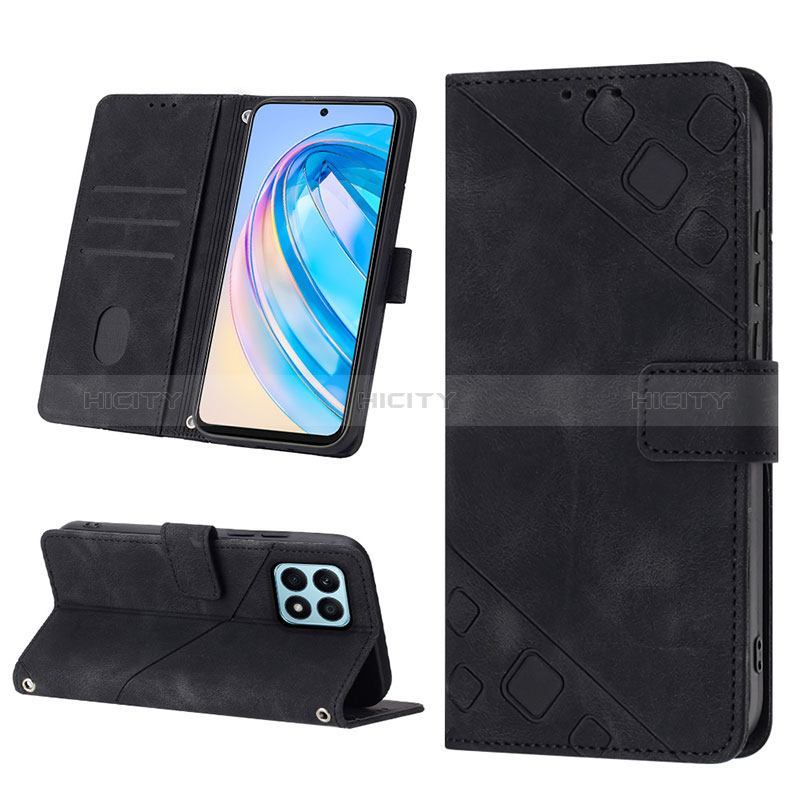 Coque Portefeuille Livre Cuir Etui Clapet Y01B pour Huawei Honor X8a 4G Plus