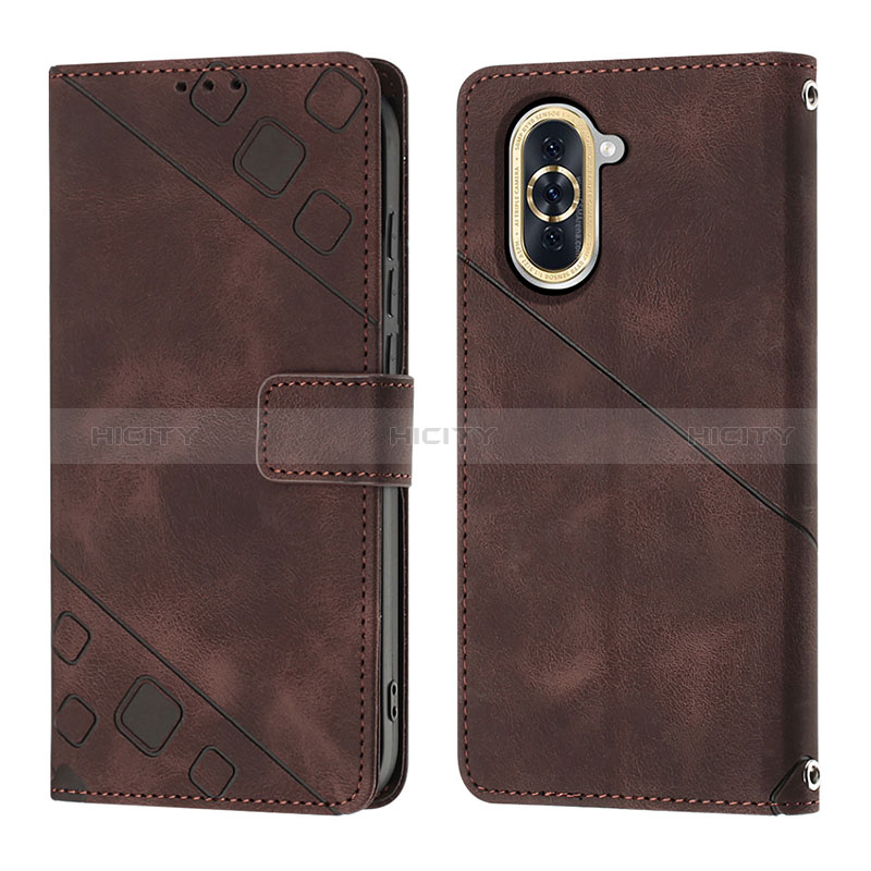 Coque Portefeuille Livre Cuir Etui Clapet Y01B pour Huawei Nova 10 Marron Plus