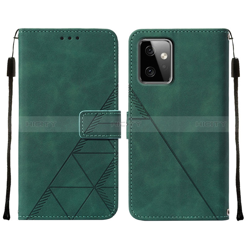 Coque Portefeuille Livre Cuir Etui Clapet Y01B pour Motorola Moto G Power 5G (2023) Vert Plus