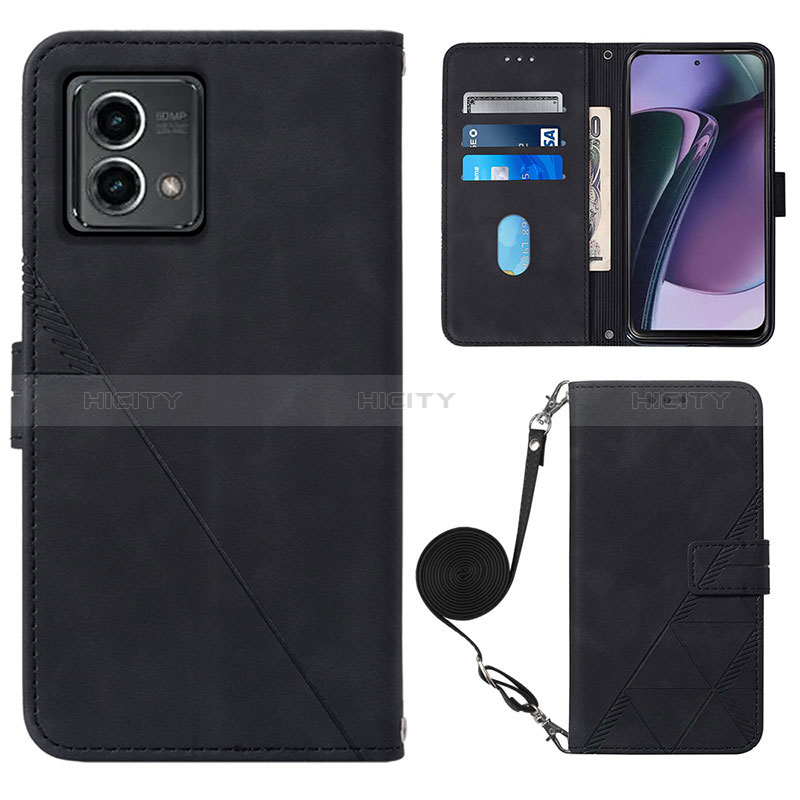 Coque Portefeuille Livre Cuir Etui Clapet Y01B pour Motorola Moto G Stylus (2023) 5G Noir Plus