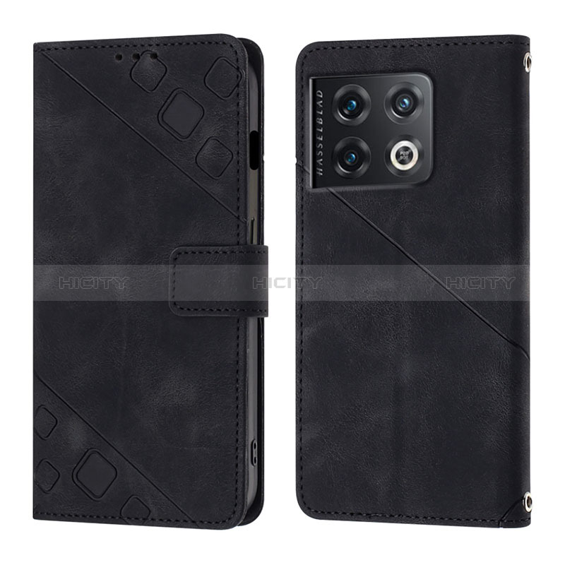 Coque Portefeuille Livre Cuir Etui Clapet Y01B pour OnePlus 10 Pro 5G Noir Plus