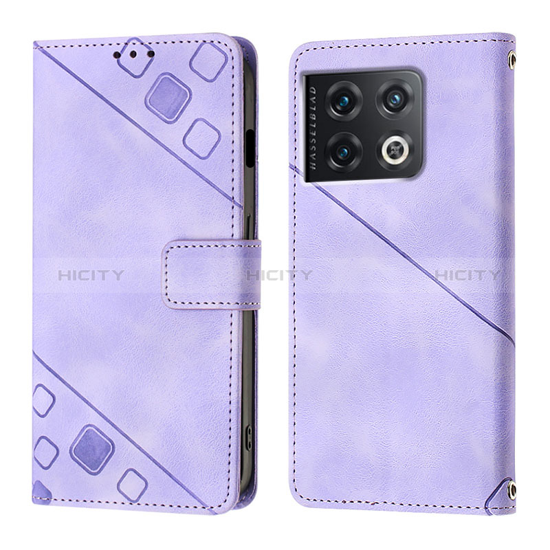 Coque Portefeuille Livre Cuir Etui Clapet Y01B pour OnePlus 10 Pro 5G Violet Plus