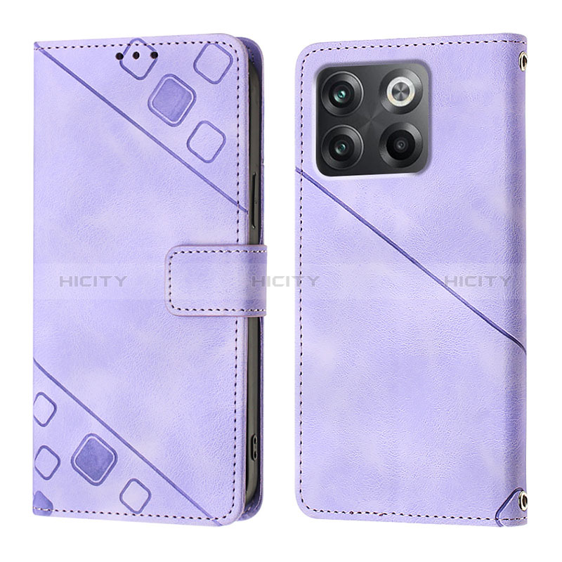 Coque Portefeuille Livre Cuir Etui Clapet Y01B pour OnePlus 10T 5G Violet Plus