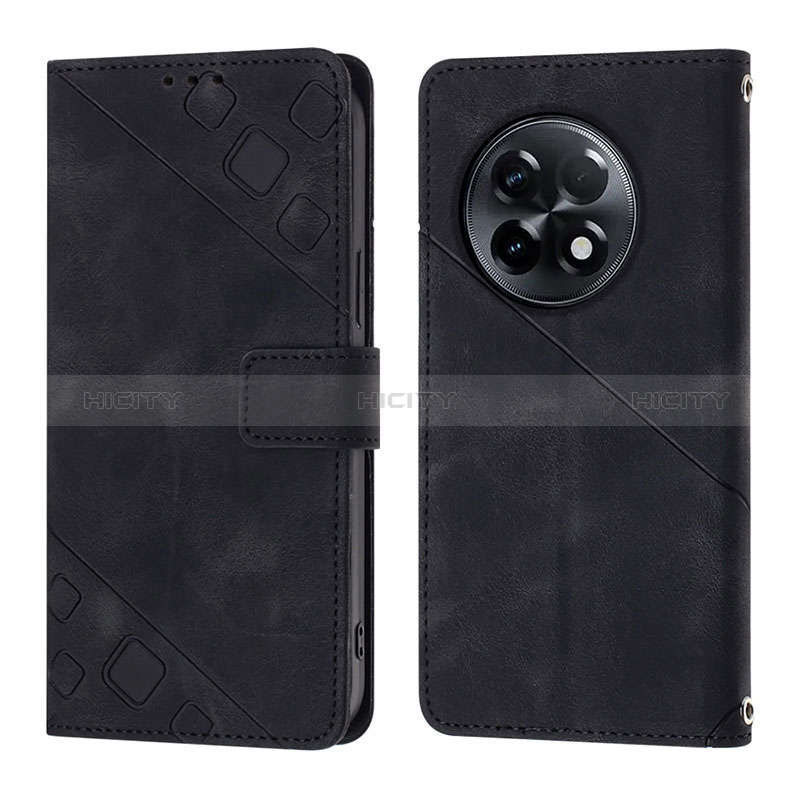 Coque Portefeuille Livre Cuir Etui Clapet Y01B pour OnePlus Ace 2 5G Noir Plus