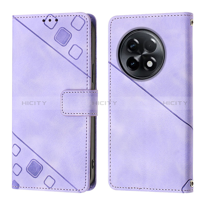 Coque Portefeuille Livre Cuir Etui Clapet Y01B pour OnePlus Ace 2 5G Violet Plus