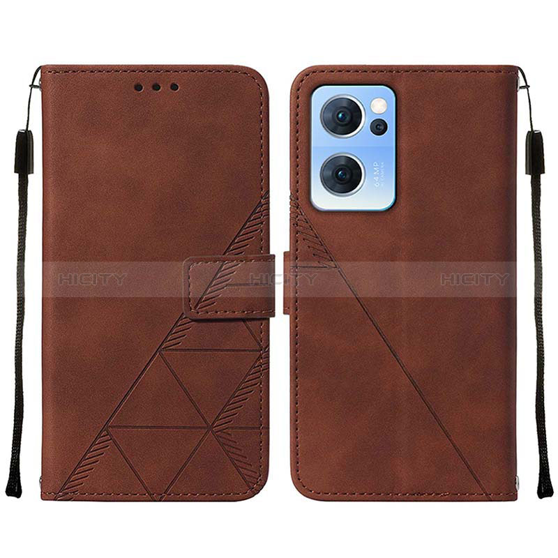 Coque Portefeuille Livre Cuir Etui Clapet Y01B pour OnePlus Nord CE 2 5G Marron Plus