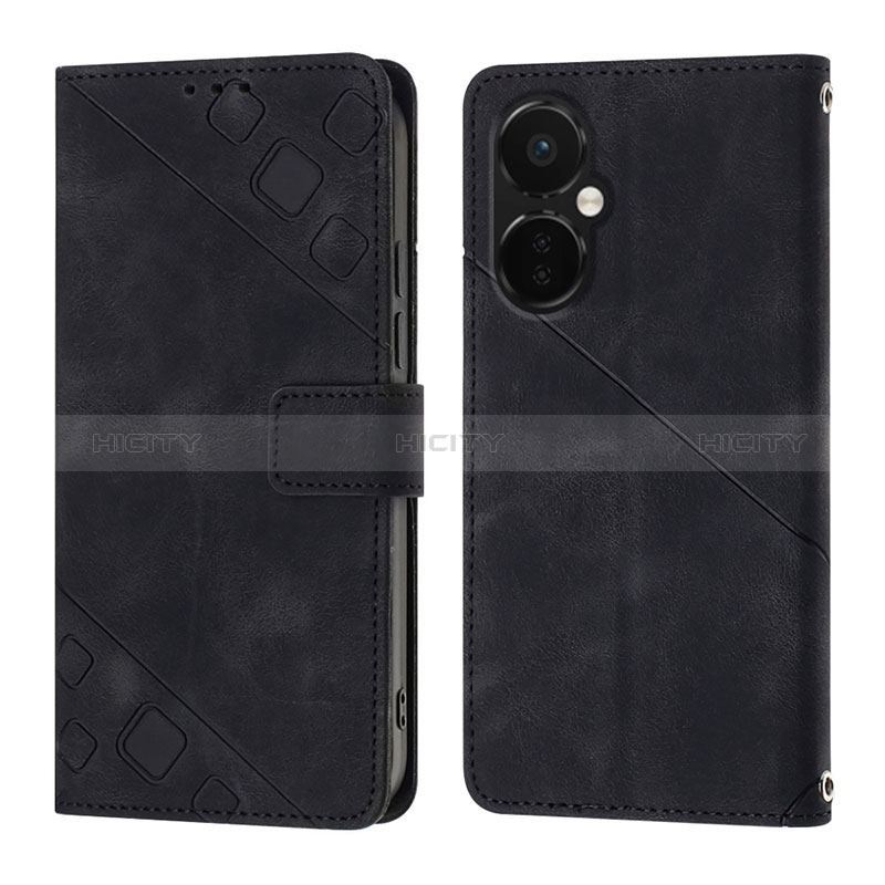 Coque Portefeuille Livre Cuir Etui Clapet Y01B pour OnePlus Nord CE 3 5G Noir Plus