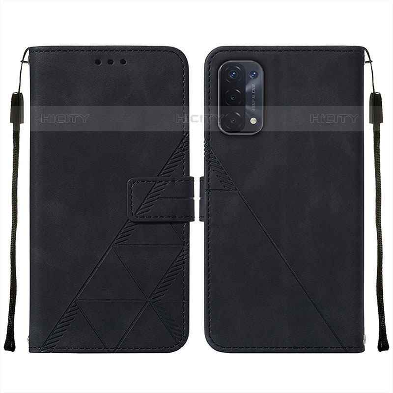 Coque Portefeuille Livre Cuir Etui Clapet Y01B pour OnePlus Nord N200 5G Noir Plus