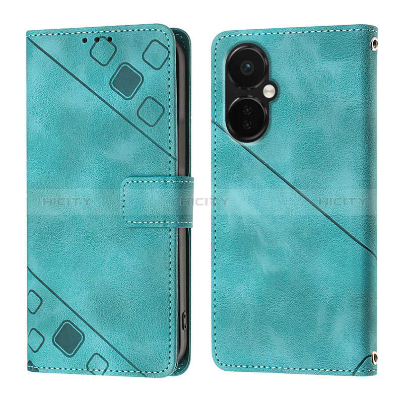 Coque Portefeuille Livre Cuir Etui Clapet Y01B pour OnePlus Nord N30 5G Vert Plus