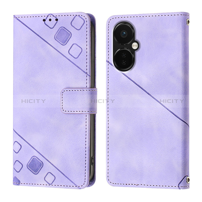 Coque Portefeuille Livre Cuir Etui Clapet Y01B pour OnePlus Nord N30 5G Violet Plus