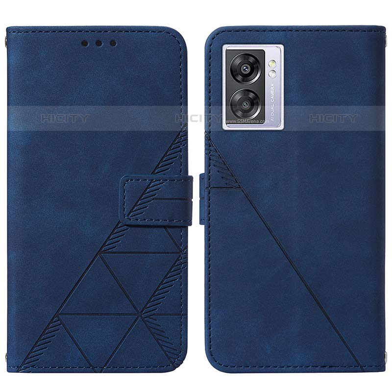 Coque Portefeuille Livre Cuir Etui Clapet Y01B pour OnePlus Nord N300 5G Bleu Plus