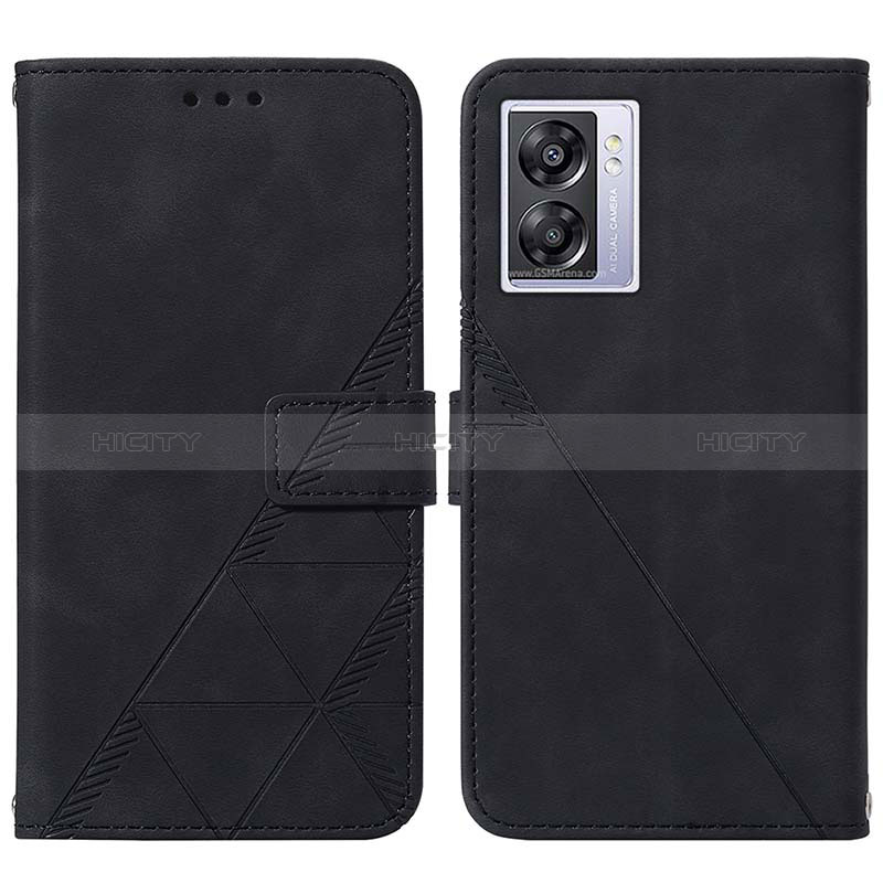 Coque Portefeuille Livre Cuir Etui Clapet Y01B pour Oppo A56S 5G Noir Plus