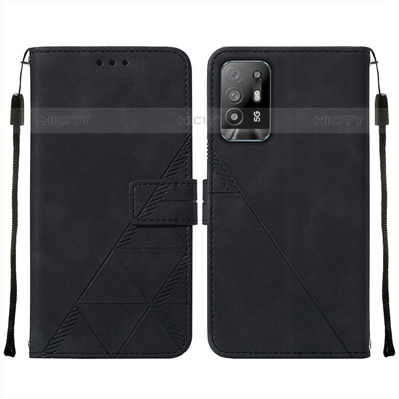 Coque Portefeuille Livre Cuir Etui Clapet Y01B pour Oppo A95 5G Noir Plus