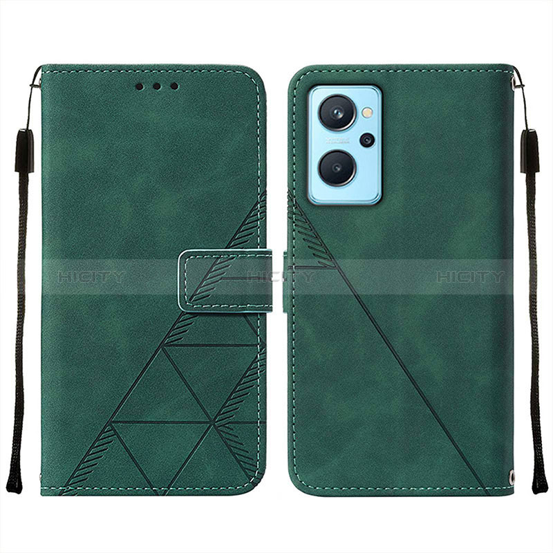 Coque Portefeuille Livre Cuir Etui Clapet Y01B pour Oppo A96 4G Vert Plus