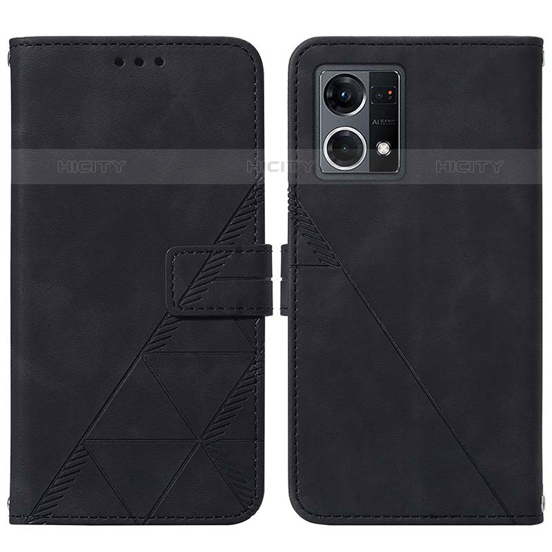 Coque Portefeuille Livre Cuir Etui Clapet Y01B pour Oppo F21 Pro 4G Noir Plus