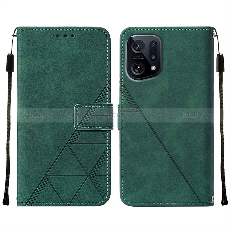 Coque Portefeuille Livre Cuir Etui Clapet Y01B pour Oppo Find X5 5G Plus