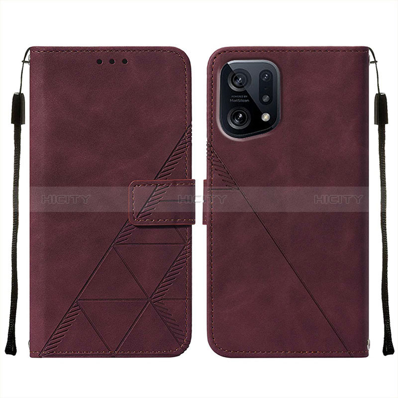 Coque Portefeuille Livre Cuir Etui Clapet Y01B pour Oppo Find X5 5G Plus