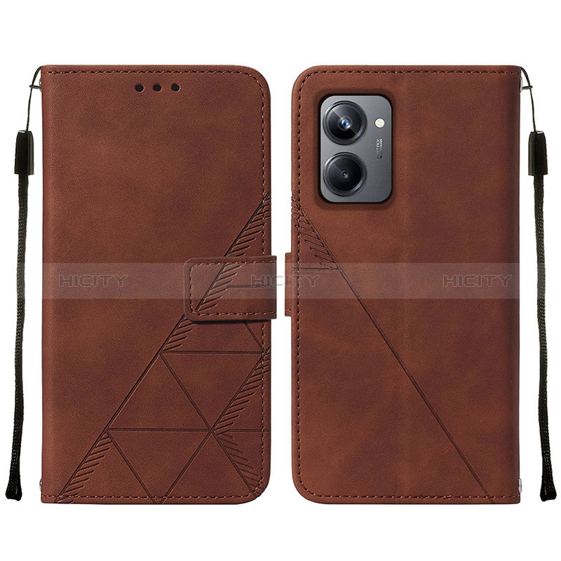 Coque Portefeuille Livre Cuir Etui Clapet Y01B pour Realme 10 Pro 5G Marron Plus