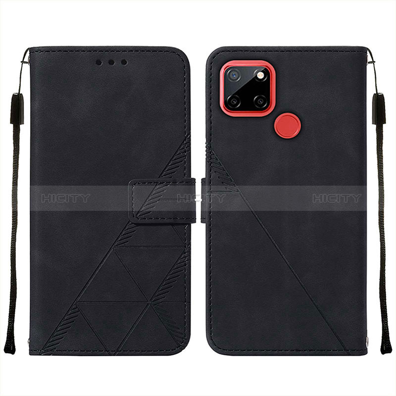 Coque Portefeuille Livre Cuir Etui Clapet Y01B pour Realme 7i RMX2193 Noir Plus