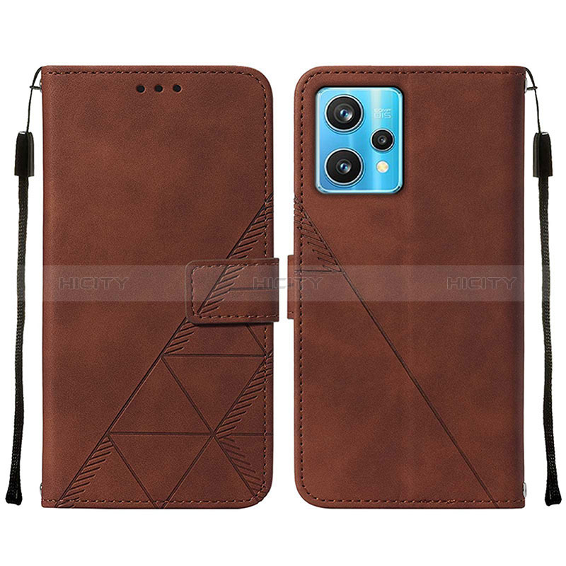 Coque Portefeuille Livre Cuir Etui Clapet Y01B pour Realme 9 4G Marron Plus