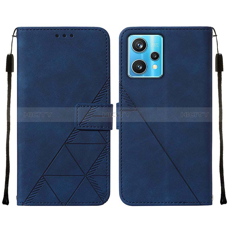 Coque Portefeuille Livre Cuir Etui Clapet Y01B pour Realme 9 5G Bleu Plus