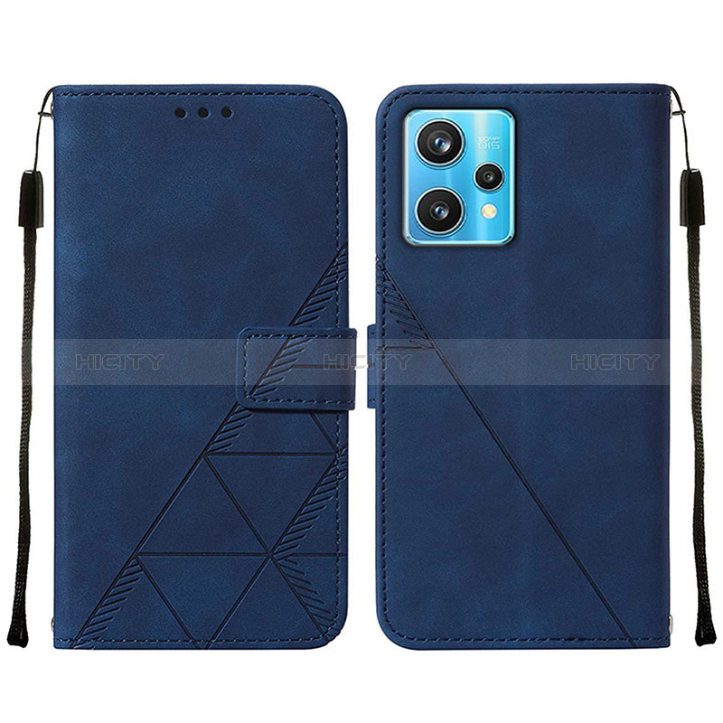 Coque Portefeuille Livre Cuir Etui Clapet Y01B pour Realme 9 Pro+ Plus 5G Bleu Plus